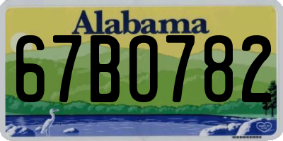AL license plate 67BO782