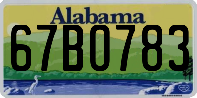 AL license plate 67BO783