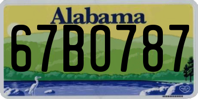 AL license plate 67BO787