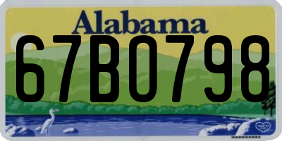 AL license plate 67BO798