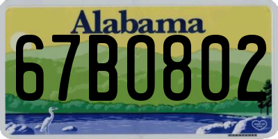 AL license plate 67BO802