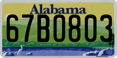 AL license plate 67BO803