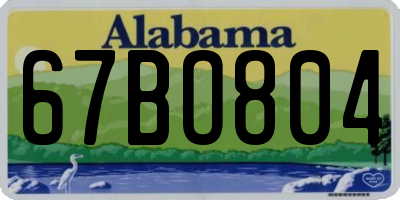 AL license plate 67BO804
