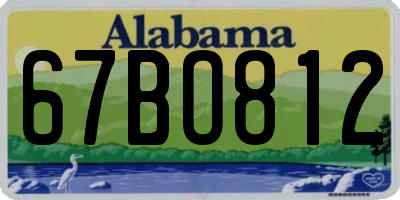 AL license plate 67BO812