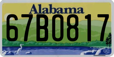 AL license plate 67BO817