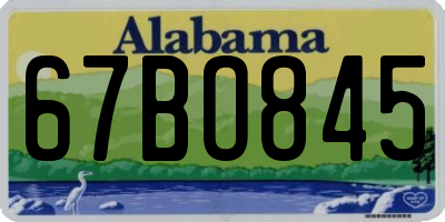 AL license plate 67BO845