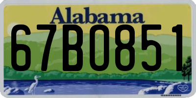 AL license plate 67BO851