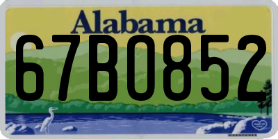 AL license plate 67BO852