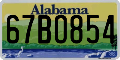 AL license plate 67BO854