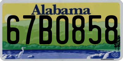 AL license plate 67BO858