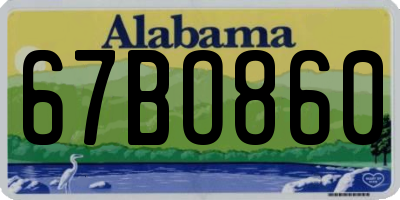 AL license plate 67BO860