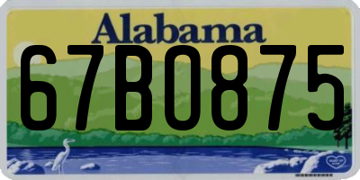 AL license plate 67BO875