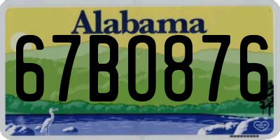 AL license plate 67BO876