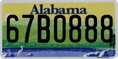 AL license plate 67BO888