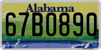 AL license plate 67BO890