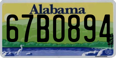 AL license plate 67BO894