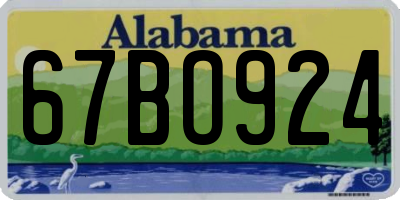 AL license plate 67BO924