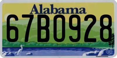 AL license plate 67BO928