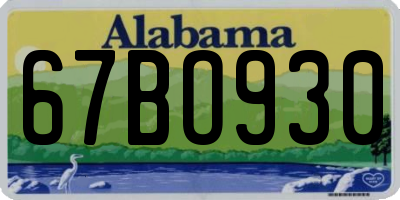 AL license plate 67BO930