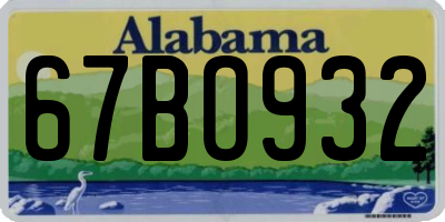 AL license plate 67BO932