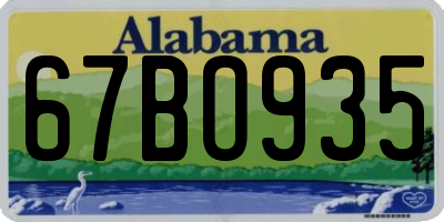 AL license plate 67BO935