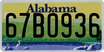 AL license plate 67BO936