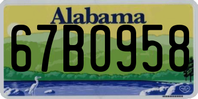 AL license plate 67BO958