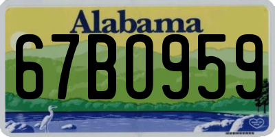 AL license plate 67BO959