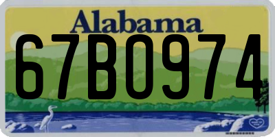 AL license plate 67BO974