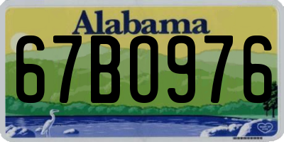 AL license plate 67BO976
