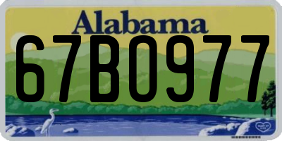 AL license plate 67BO977