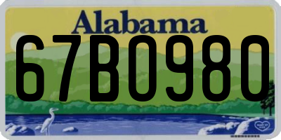 AL license plate 67BO980