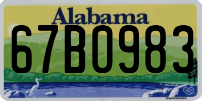 AL license plate 67BO983