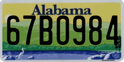 AL license plate 67BO984