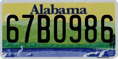 AL license plate 67BO986