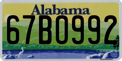 AL license plate 67BO992