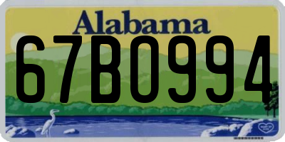 AL license plate 67BO994