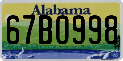 AL license plate 67BO998
