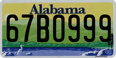 AL license plate 67BO999