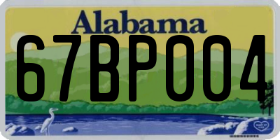 AL license plate 67BP004