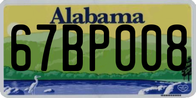 AL license plate 67BP008