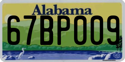 AL license plate 67BP009