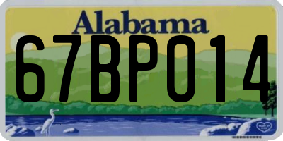 AL license plate 67BP014