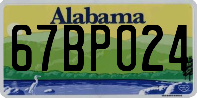 AL license plate 67BP024