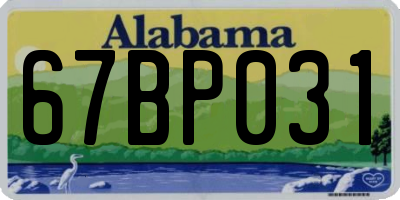 AL license plate 67BP031