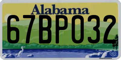 AL license plate 67BP032