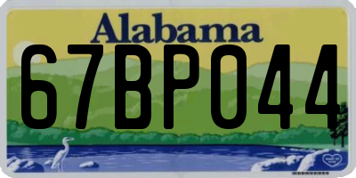 AL license plate 67BP044