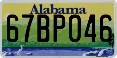 AL license plate 67BP046