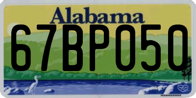 AL license plate 67BP050