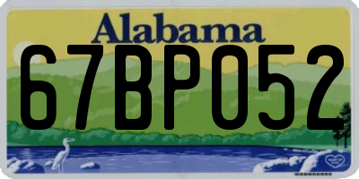 AL license plate 67BP052